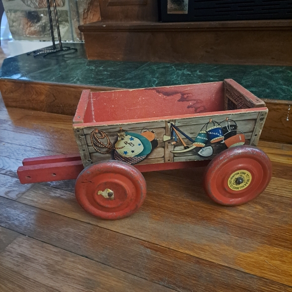 Vintage 1950s Roy Rogers Wooden Wagon Pull Toy – N. Hill Brass Co. - Picture 3 of 3